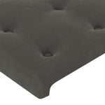 Sötétszürke bársony rugós és LED-es ágy matraccal 80 x 200 cm 8