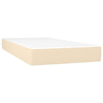 Krémszínű szövet rugós ágy matraccal 80 x 200 cm 5