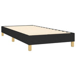 Fekete szövet rugós ágy matraccal 90x200 cm 4