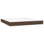 Sötétbarna szövet rugós ágy matraccal 180 x 200 cm 5