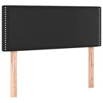 Fekete műbőr rugós ágy matraccal 90x190 cm 6