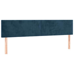Sötétkék bársony rugós ágy matraccal 200x200 cm 6