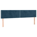 Sötétkék bársony rugós ágy matraccal 200x200 cm 6