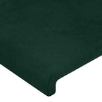 Sötétzöld bársony ágykeret matrac nélkül 100x200 cm 10