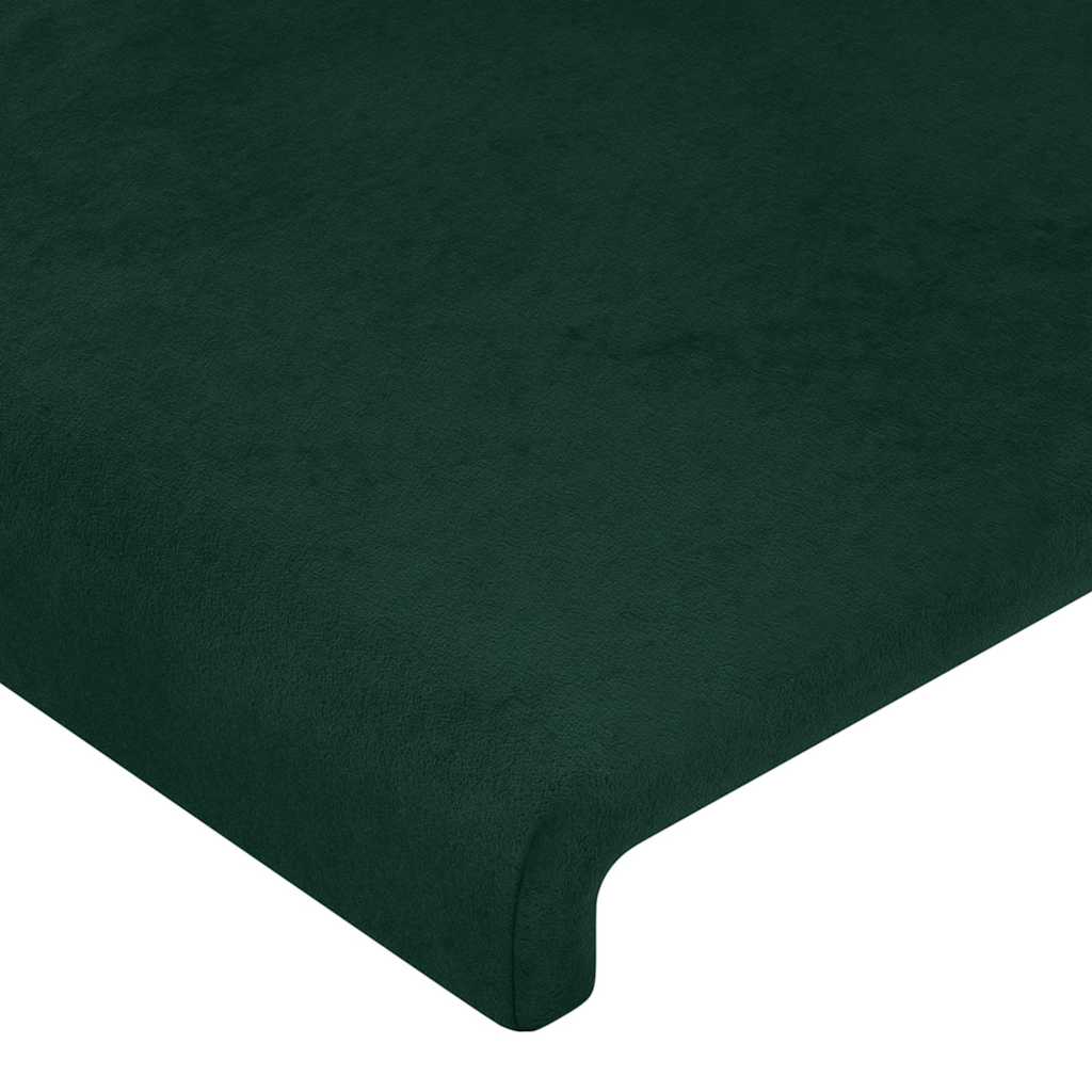 Sötétzöld bársony ágykeret matrac nélkül 100x200 cm 10