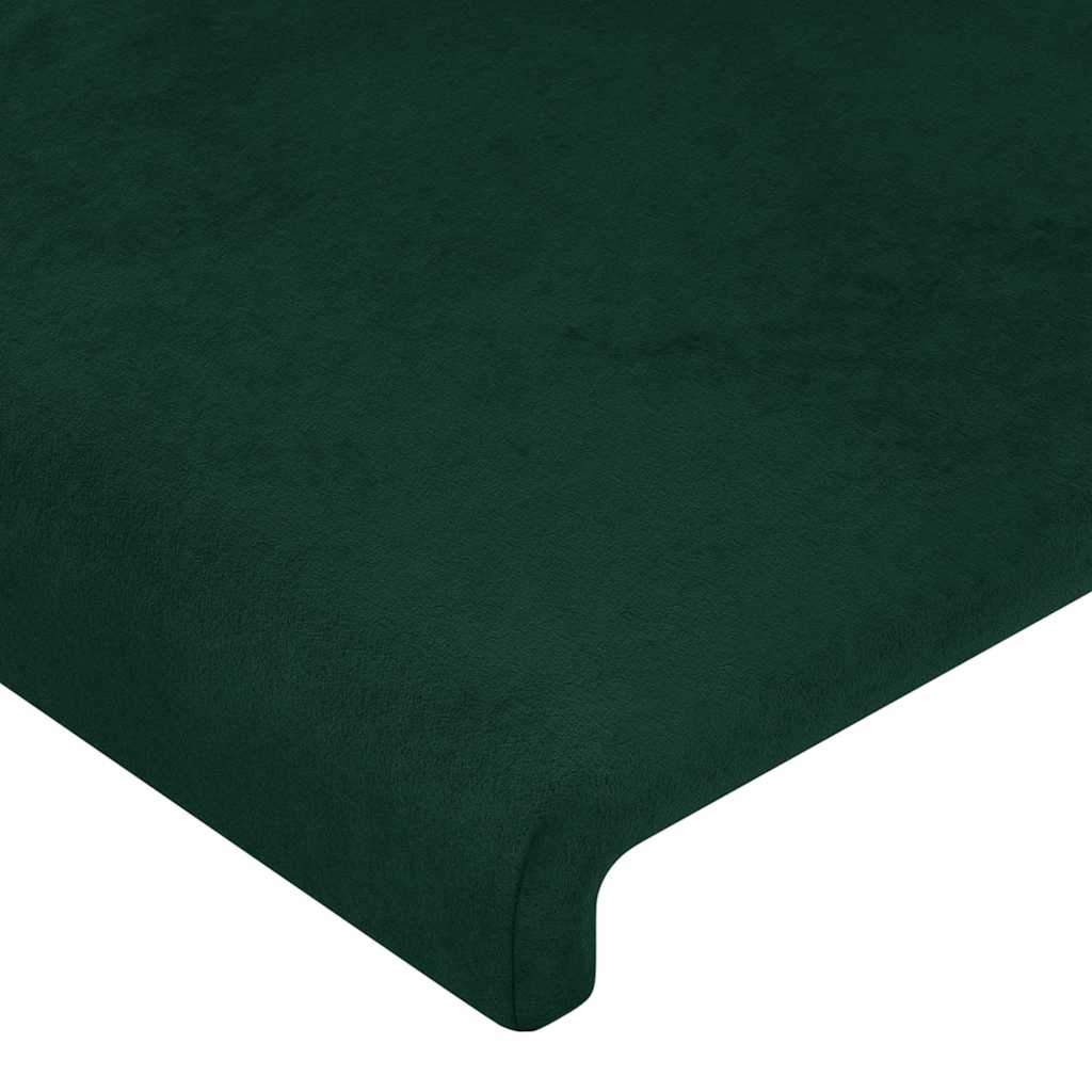 Sötétzöld bársony ágykeret matrac nélkül 120 x 200 cm 10