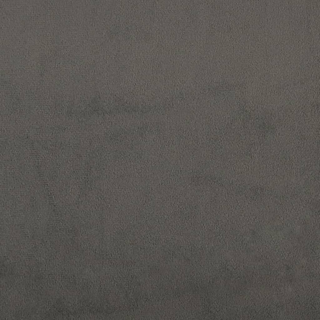 Sötétszürke bársony ágykeret matrac nélkül 140 x 190 cm 11