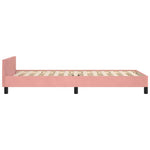 Rózsaszín bársony ágykeret fejtámlával 100x200 cm 7