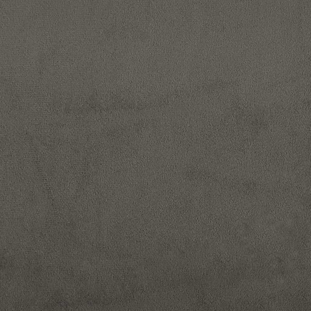Sötétszürke bársony ágykeret matrac nélkül 90x190 cm 11