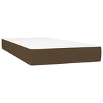 Sötétbarna szövet rugós ágy matraccal 90 x 200 cm 5