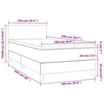 Tópszínű szövet rugós ágy matraccal 100 x 200 cm 7