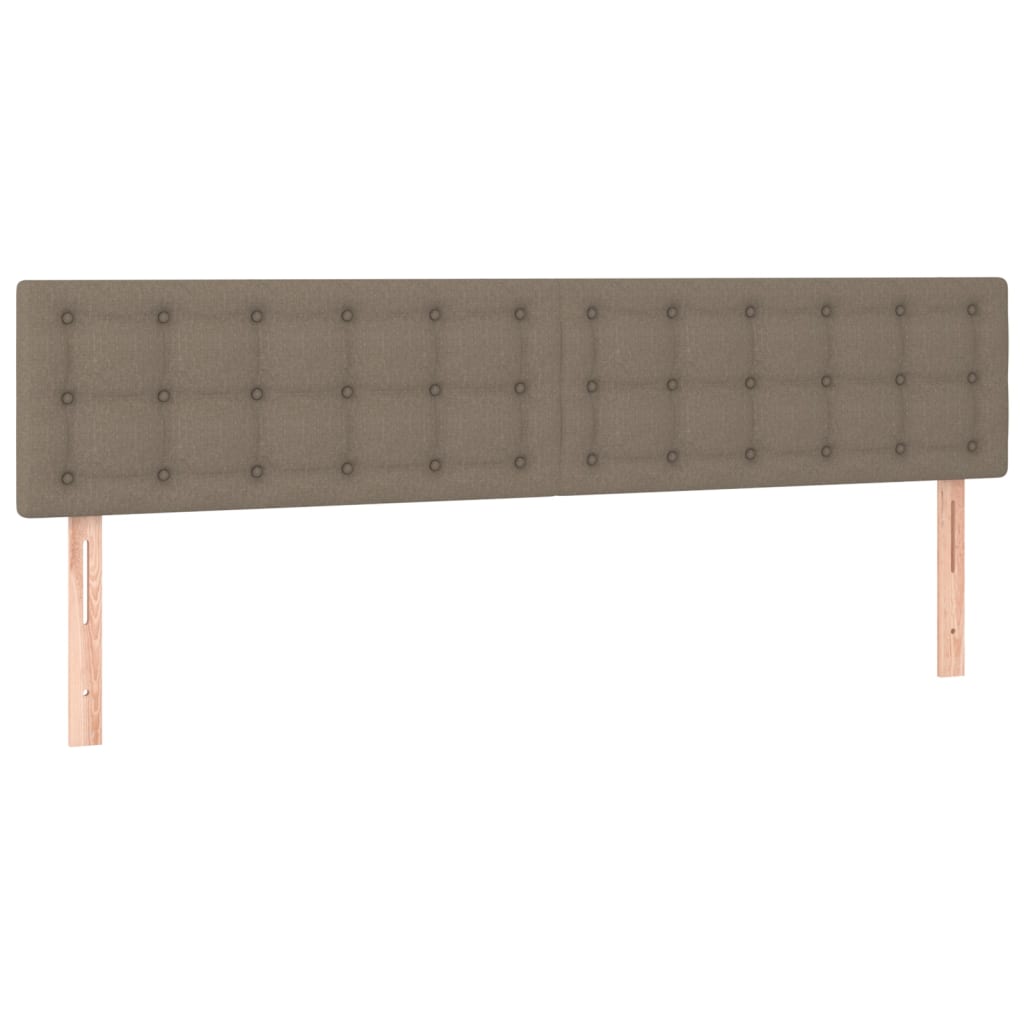 Tópszínű szövet rugós ágy matraccal 200 x 200 cm 6