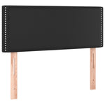 Fekete műbőr rugós ágy matraccal 120 x 200 cm 6