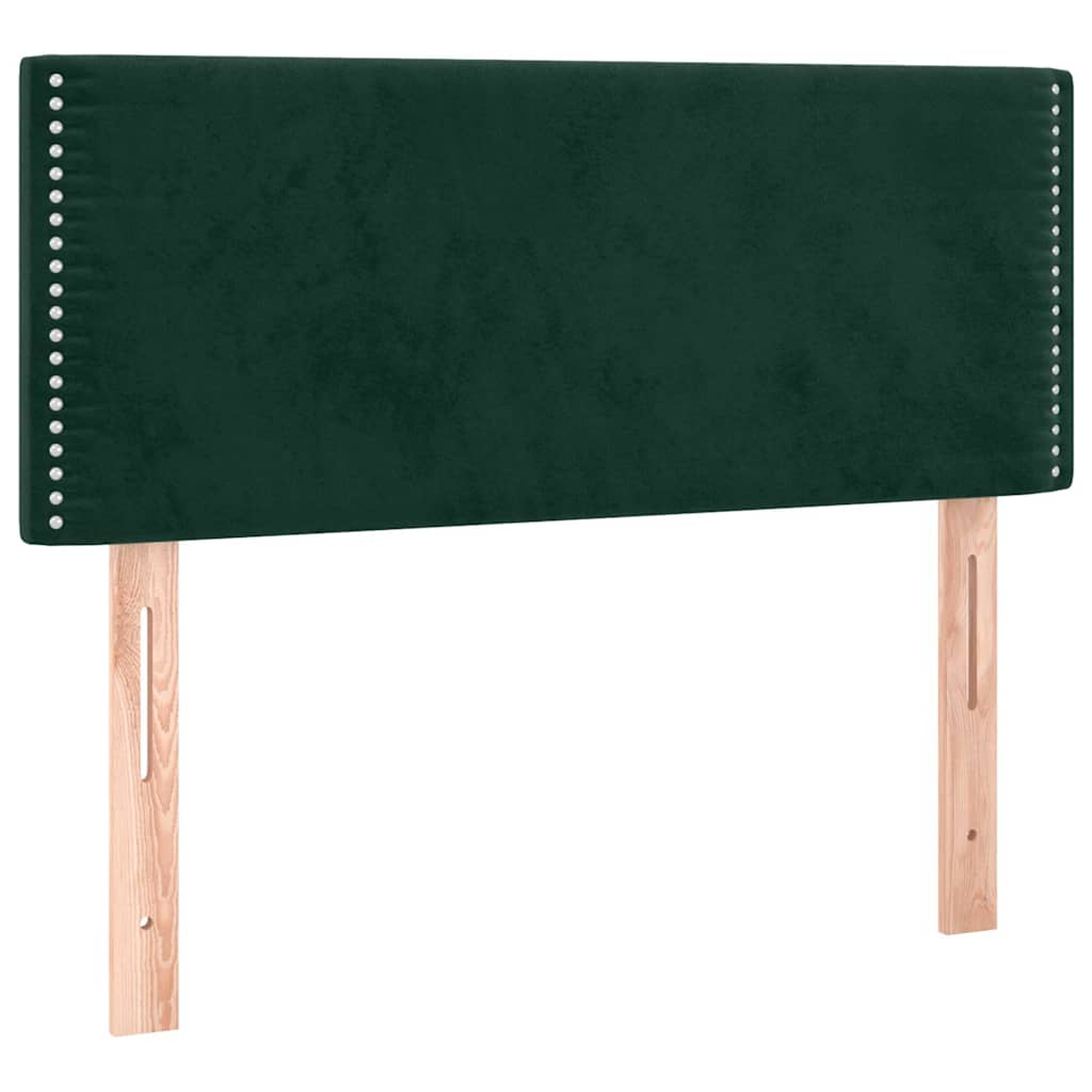 Sötétzöld bársony rugós ágy matraccal 80 x 200 cm 6