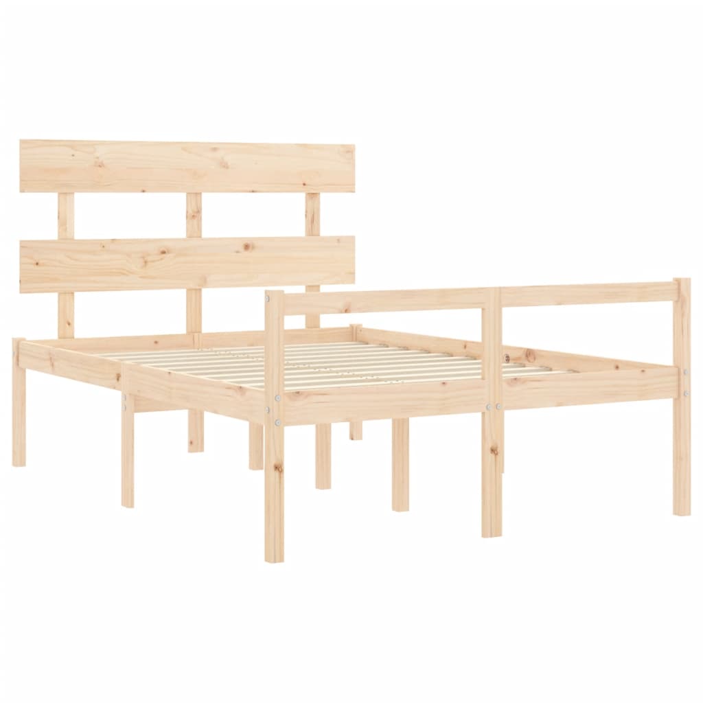 Tömör fa ágy időseknek fejtámlával 120x200 cm 5