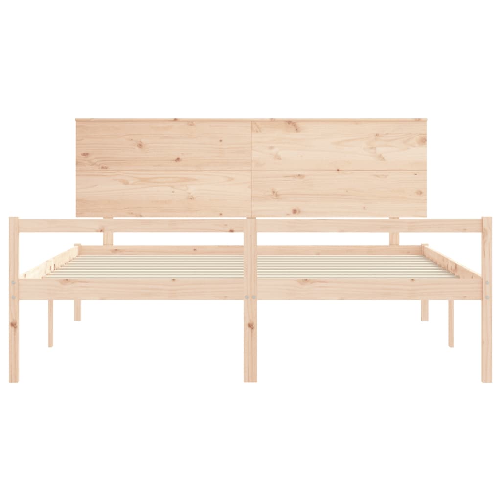Tömör fa ágy időseknek fejtámlával 200x200 cm 6
