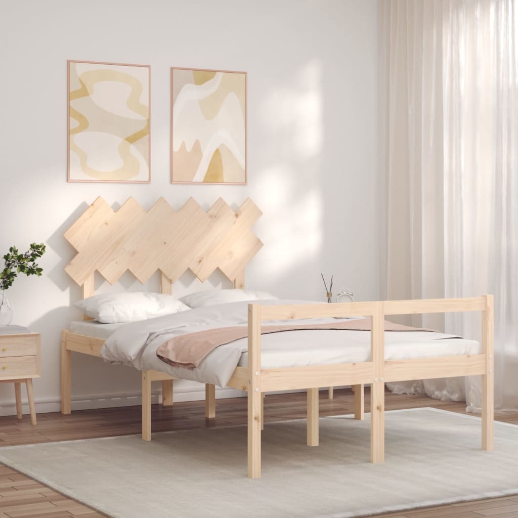 Tömör fa ágy időseknek fejtámlával 120x200 cm 3