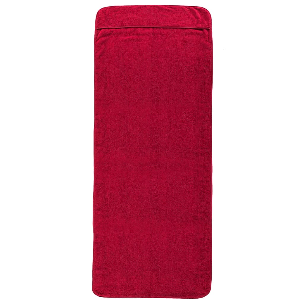 6 db burgundi vörös 400 GSM szövet strandtörölköző 60 x 135 cm 4