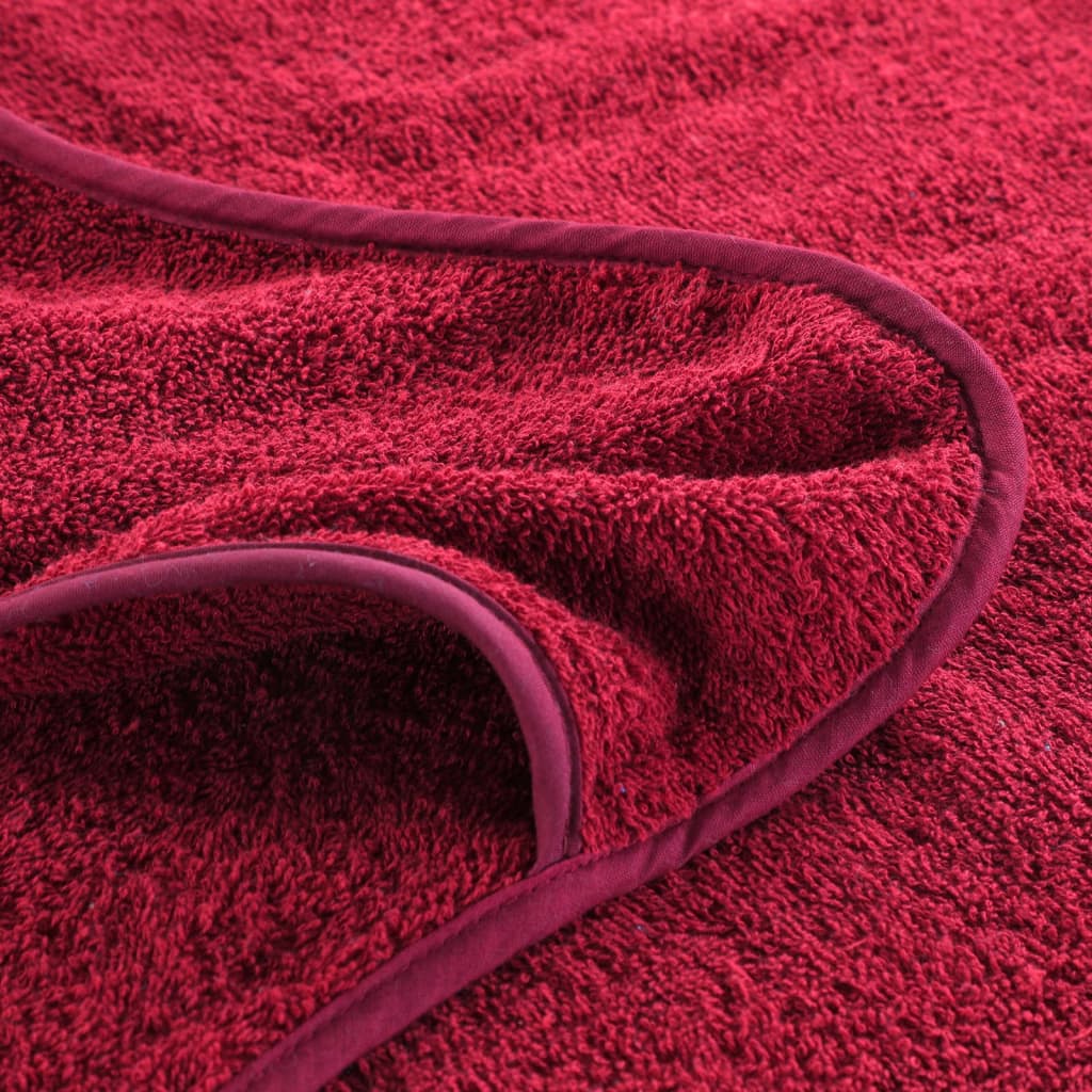 6 db burgundi vörös 400 GSM szövet strandtörölköző 60 x 135 cm 6