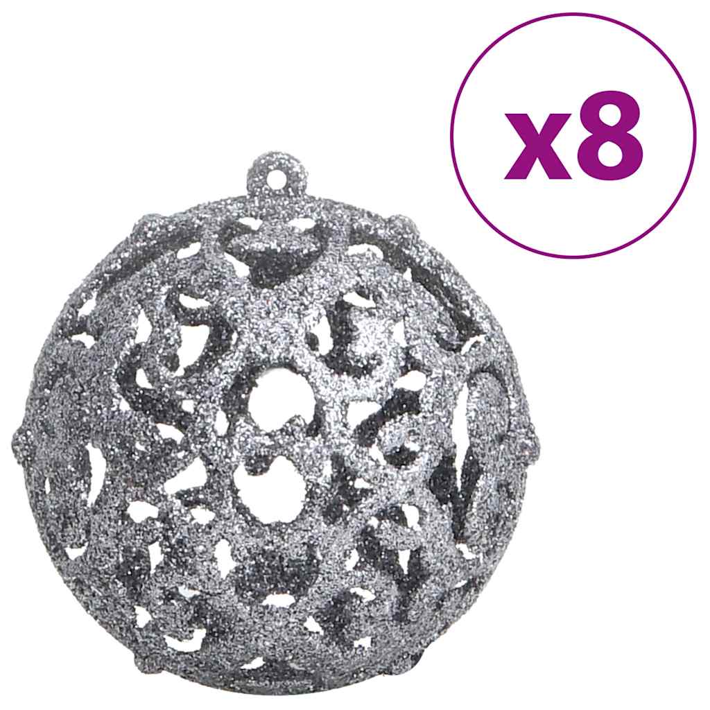 100 db kék és ezüst karácsonyi gömb 3 / 4 / 6 cm 4