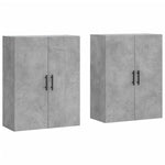 2 db betonszürke faliszekrény 69,5x34x90 cm 2