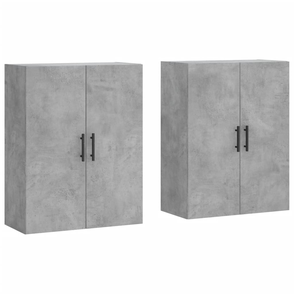 2 db betonszürke faliszekrény 69,5x34x90 cm 2