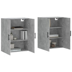 2 db betonszürke faliszekrény 69,5x34x90 cm 3