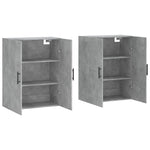 2 db betonszürke faliszekrény 69,5x34x90 cm 4