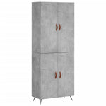 Betonszürke szerelt fa magasszekrény 69,5 x 34 x 180 cm 2
