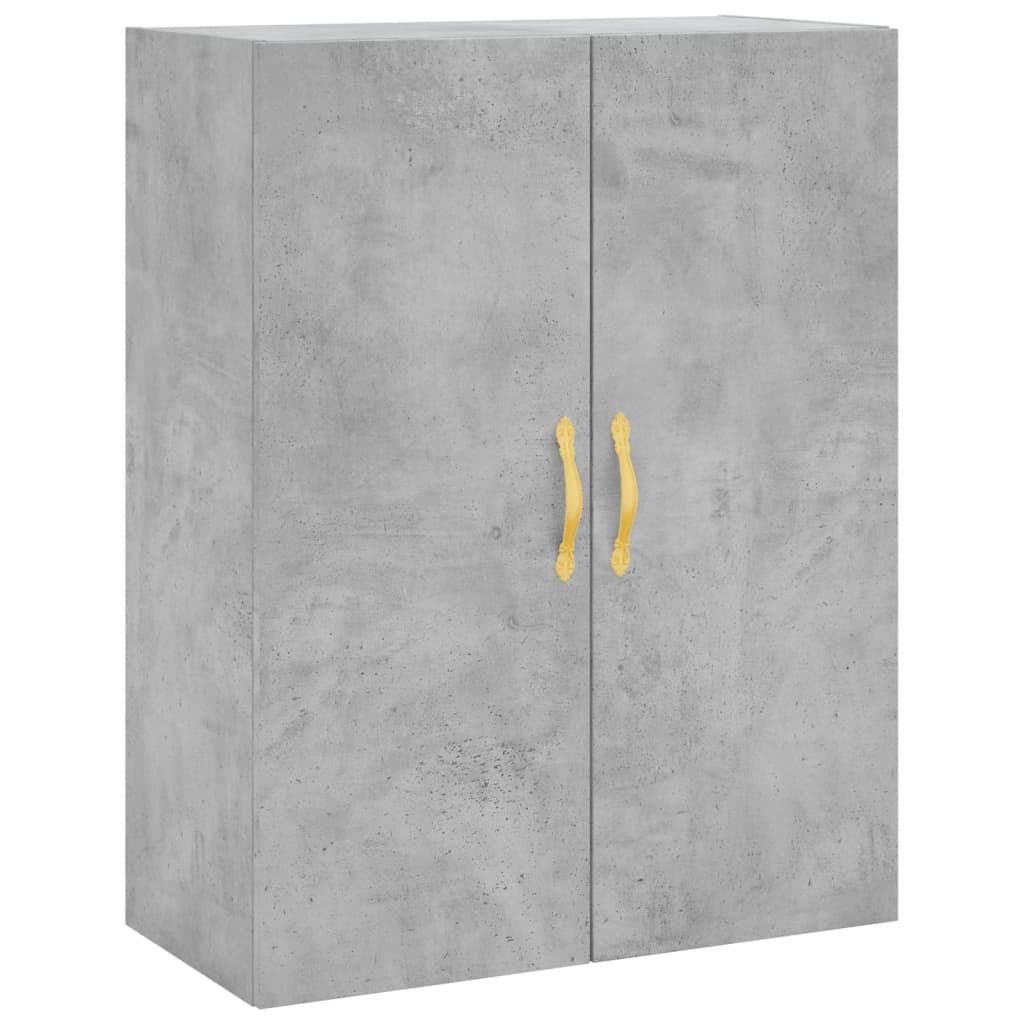 Betonszürke szerelt fa magasszekrény 69,5 x 34 x 180 cm 4