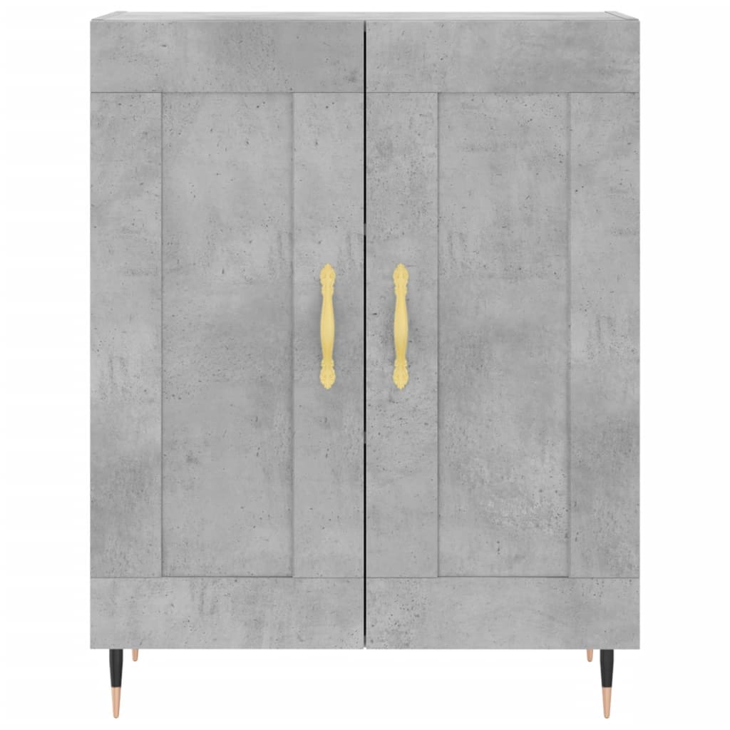 Betonszürke szerelt fa magasszekrény 69,5 x 34 x 180 cm 7