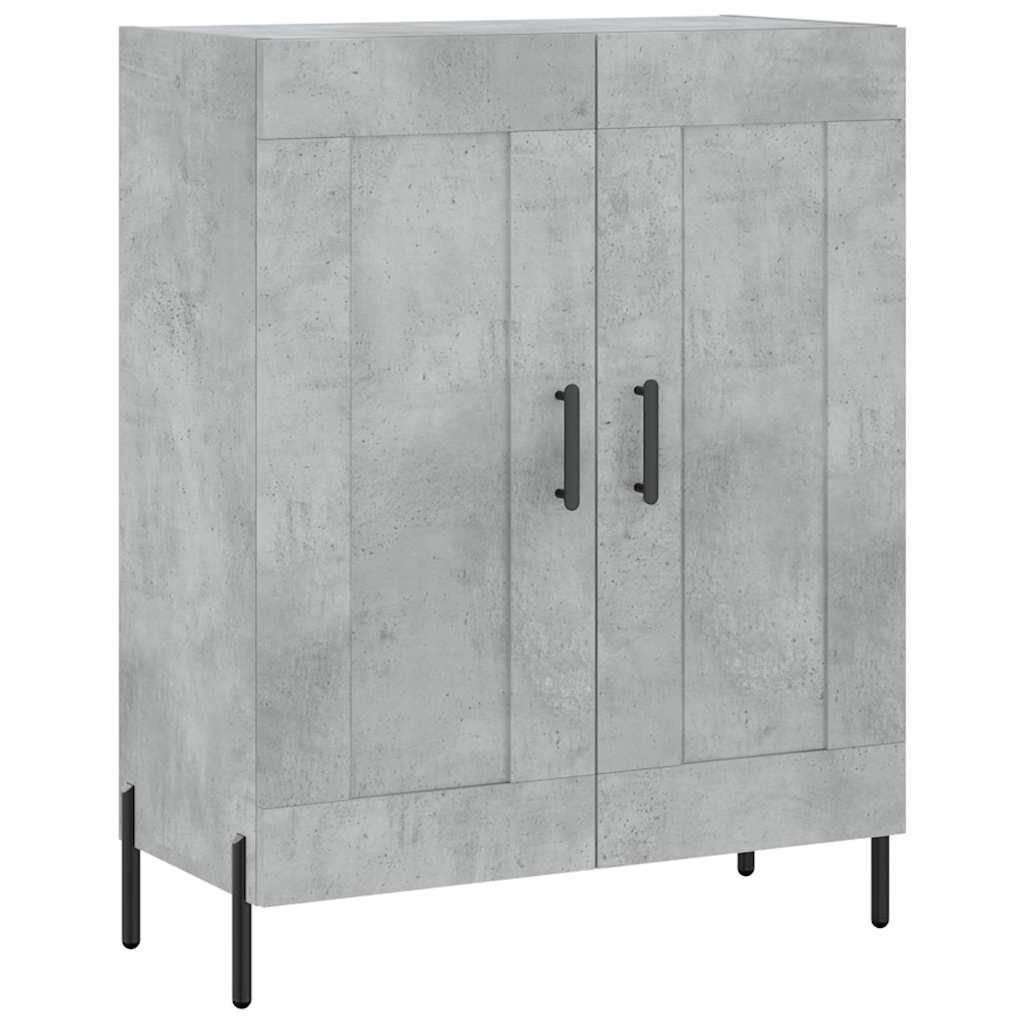 Betonszürke szerelt fa magasszekrény 69,5 x 34 x 180 cm 7