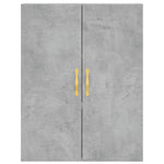 Betonszürke szerelt fa magasszekrény 69,5 x 34 x 180 cm 5