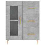 Betonszürke szerelt fa magasszekrény 69,5 x 34 x 180 cm 8