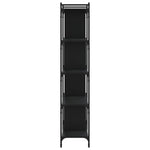 5 szintes fekete szerelt fa könyvespolc 76 x 32 x 158 cm 5
