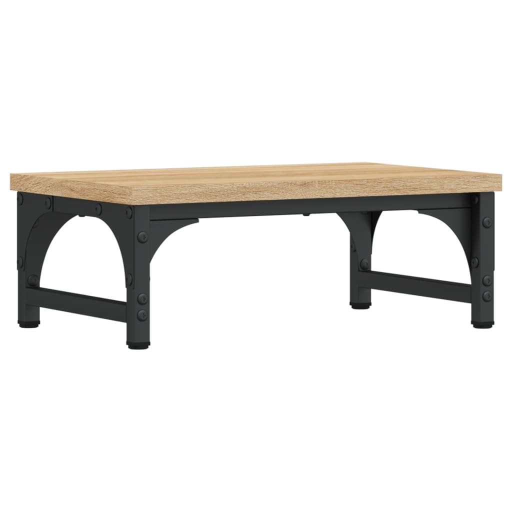 Sonoma-tölgyszínű szerelt fa monitorállvány 37 x 23 x 14 cm 2