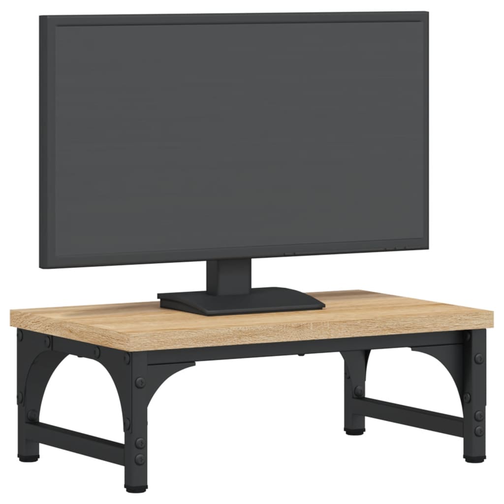 Sonoma-tölgyszínű szerelt fa monitorállvány 37 x 23 x 14 cm 3