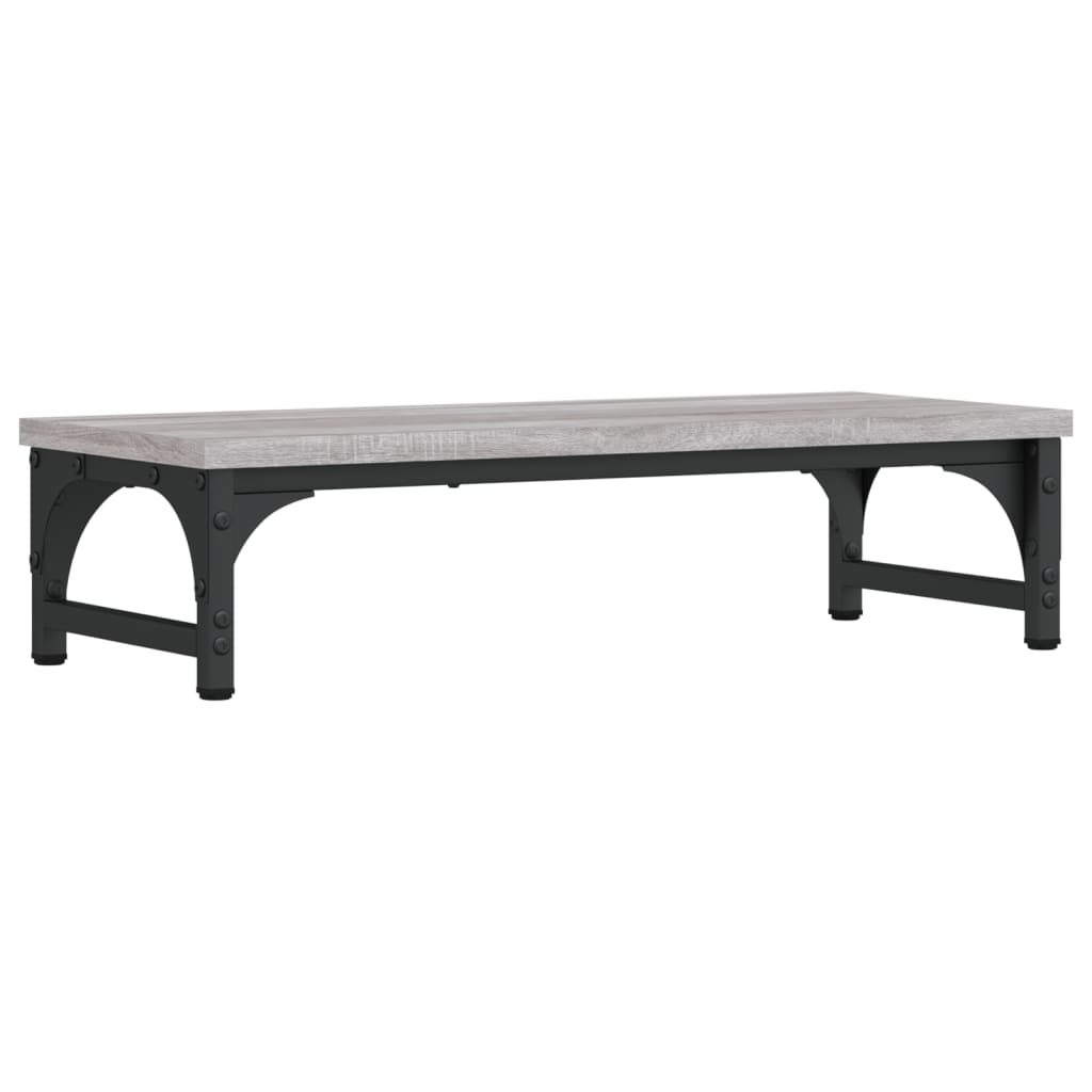 Szürke sonoma színű szerelt fa monitorállvány 55 x 23 x 14 cm 2