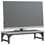 Szürke sonoma színű szerelt fa monitorállvány 55 x 23 x 14 cm 3
