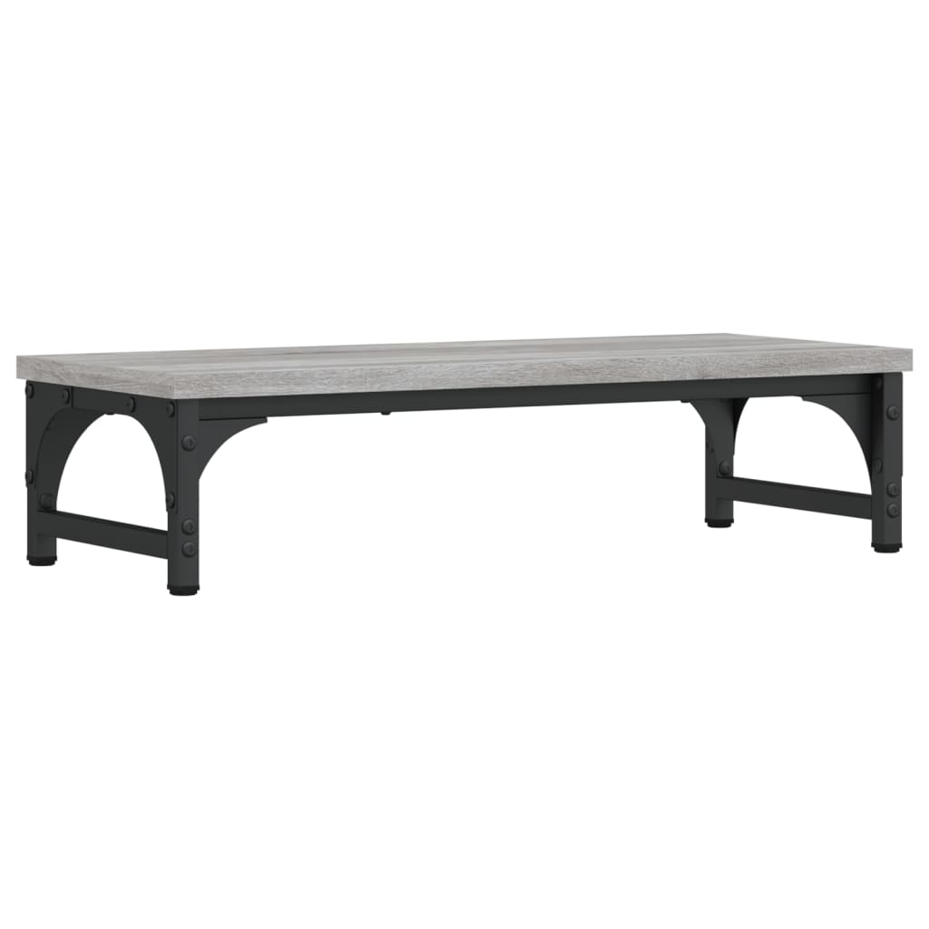 Szürke sonoma színű szerelt fa monitorállvány 55 x 23 x 14 cm 6