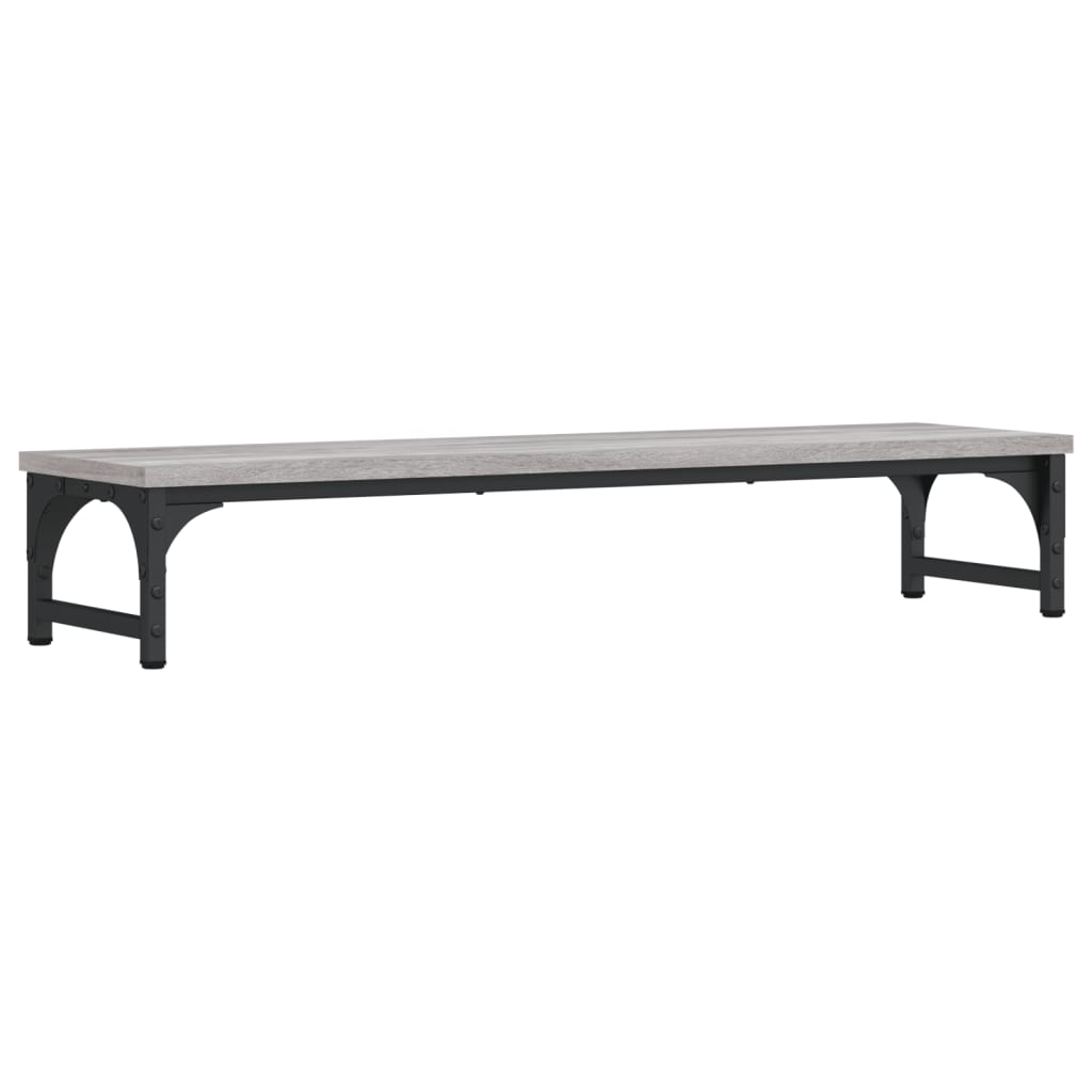 Szürke sonoma színű szerelt fa monitorállvány 85 x 23 x 15,5 cm 2