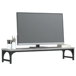 Szürke sonoma színű szerelt fa monitorállvány 85 x 23 x 15,5 cm 3