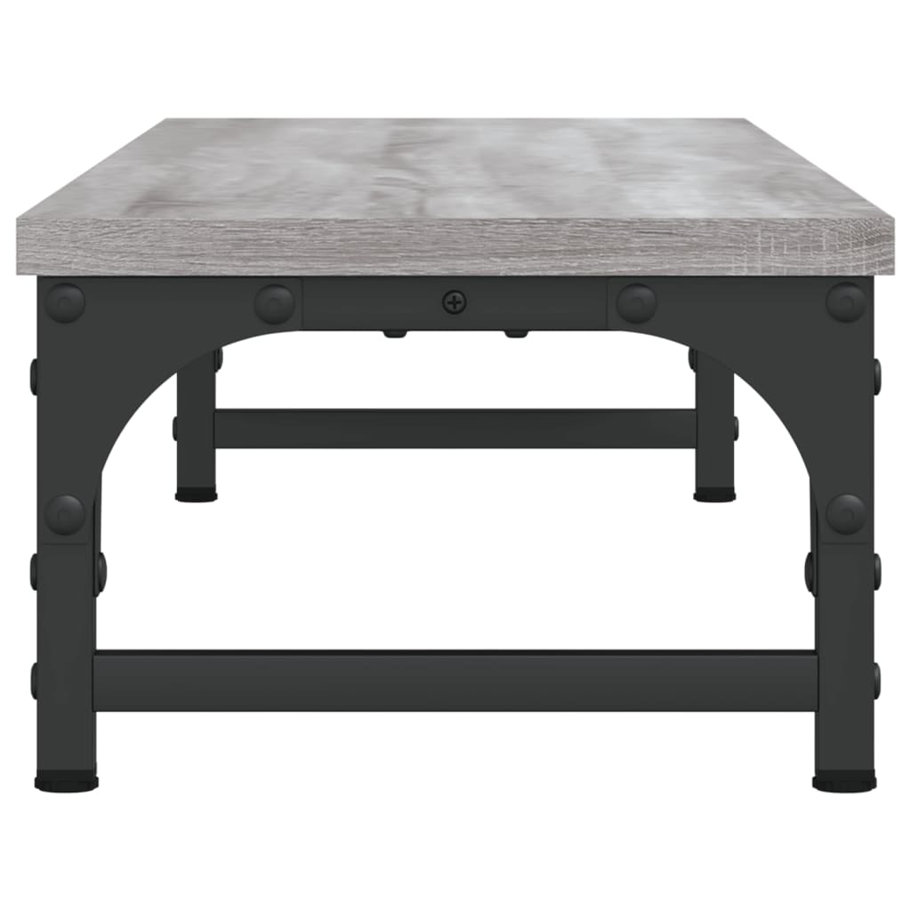 Szürke sonoma színű szerelt fa monitorállvány 85 x 23 x 15,5 cm 5
