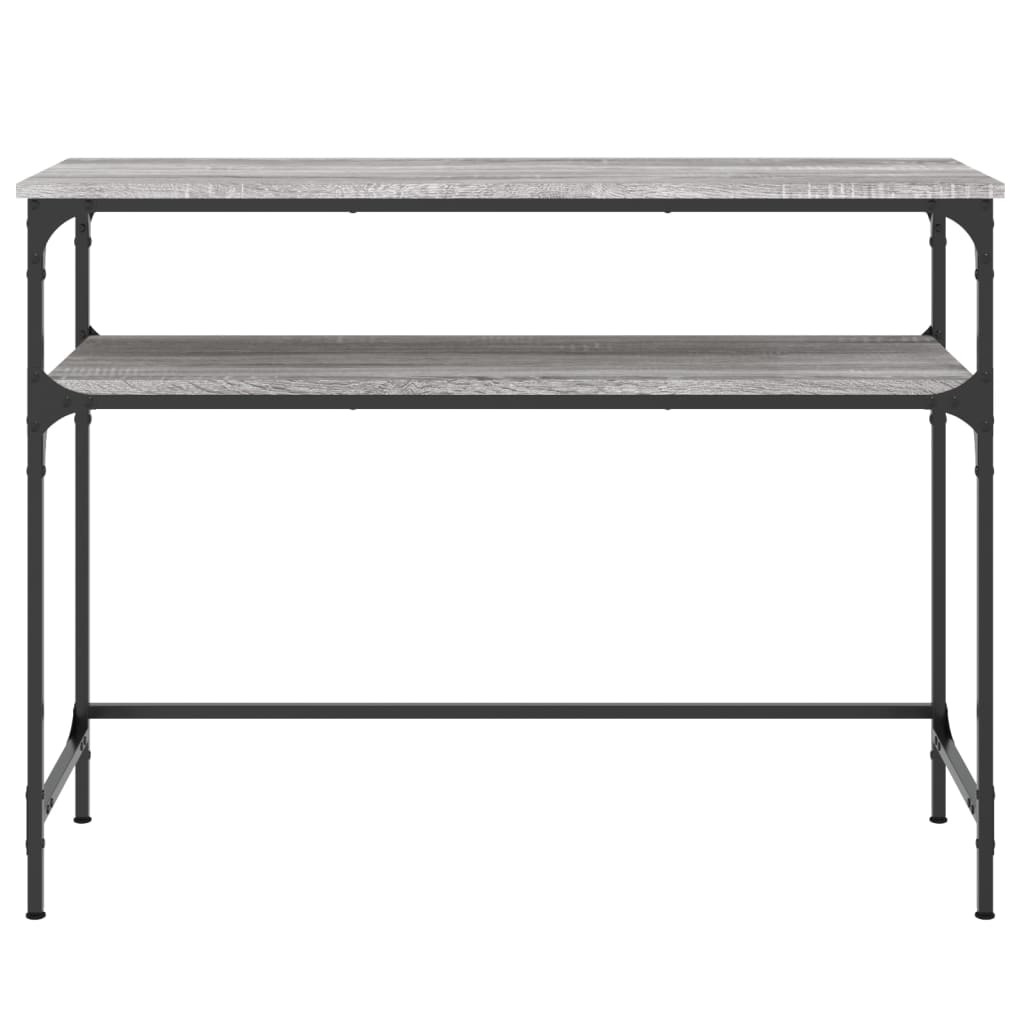 Szürke sonoma színű szerelt fa konzolasztal 100x35,5x75 cm 4