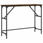 Füstös tölgy színű szerelt fa tálalóasztal 100x32x75 cm 2