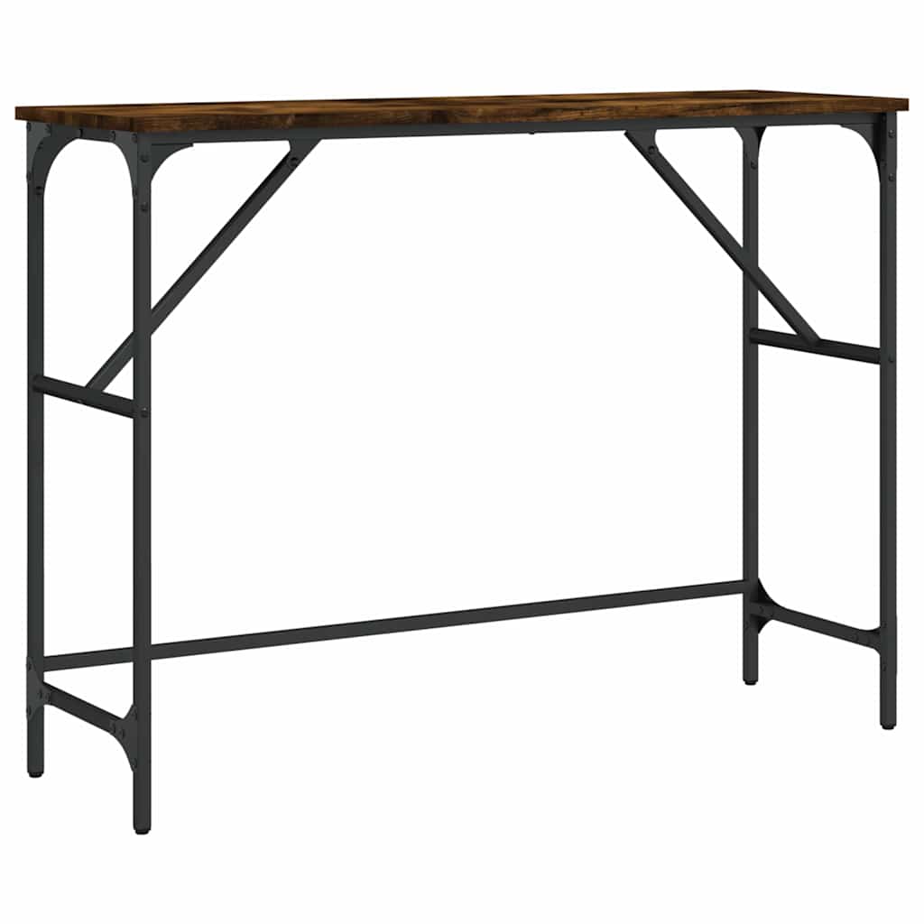 Füstös tölgy színű szerelt fa tálalóasztal 100x32x75 cm 2
