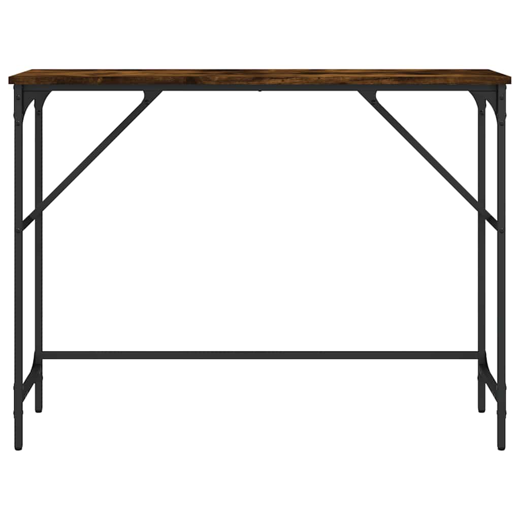 Füstös tölgy színű szerelt fa tálalóasztal 100x32x75 cm 4