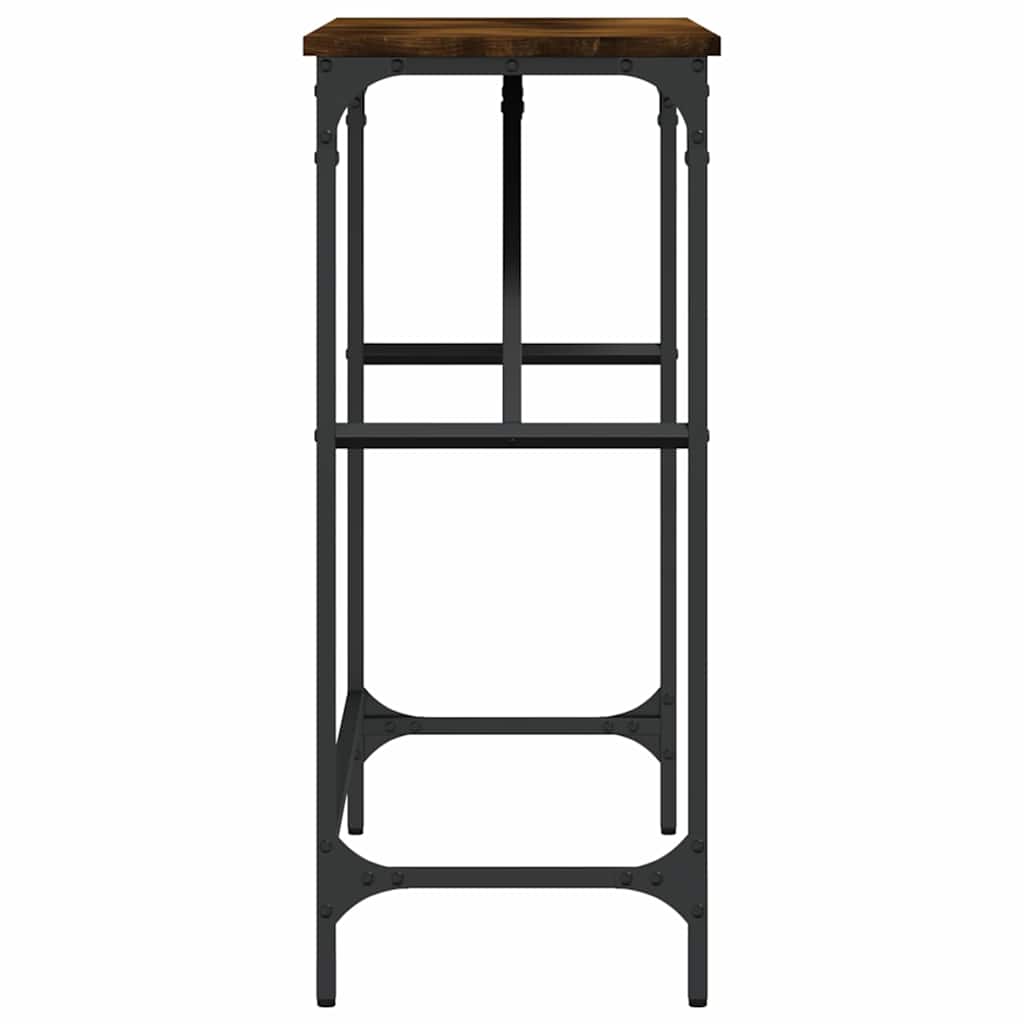 Füstös tölgy színű szerelt fa tálalóasztal 100x32x75 cm 5