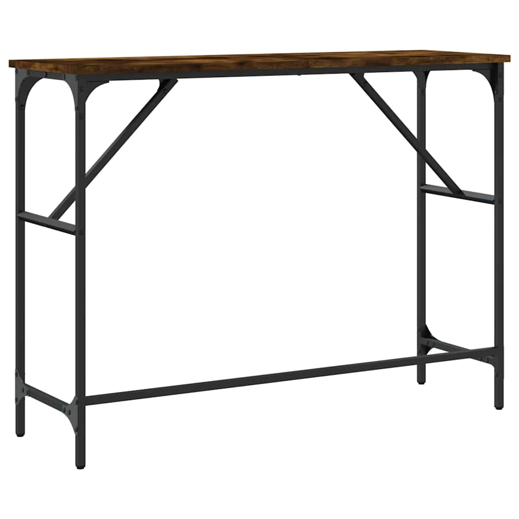 Füstös tölgy színű szerelt fa tálalóasztal 100x32x75 cm 6