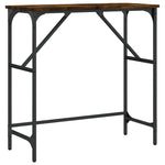Füstös tölgy színű szerelt fa tálalóasztal 75x32x75 cm 2